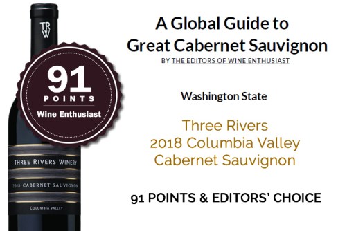 TR 18Cabernet Sauvignon 91 Points Wine Enthusiast